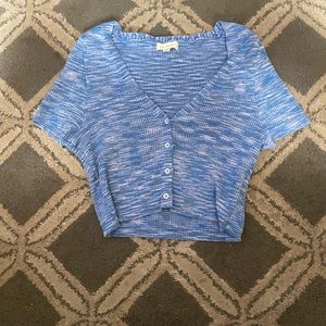 Pacsun LA Hearts Button Crop Top